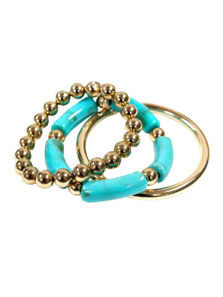 Beaded and Bangle Stack Bracelet