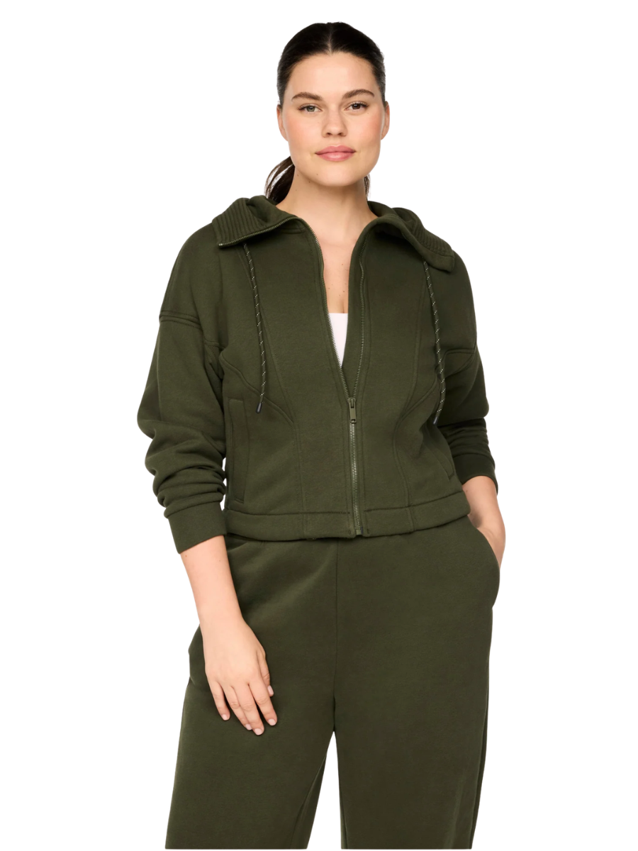 SPANX® BoostUp Cotton Fleece Full Zip Hoodie