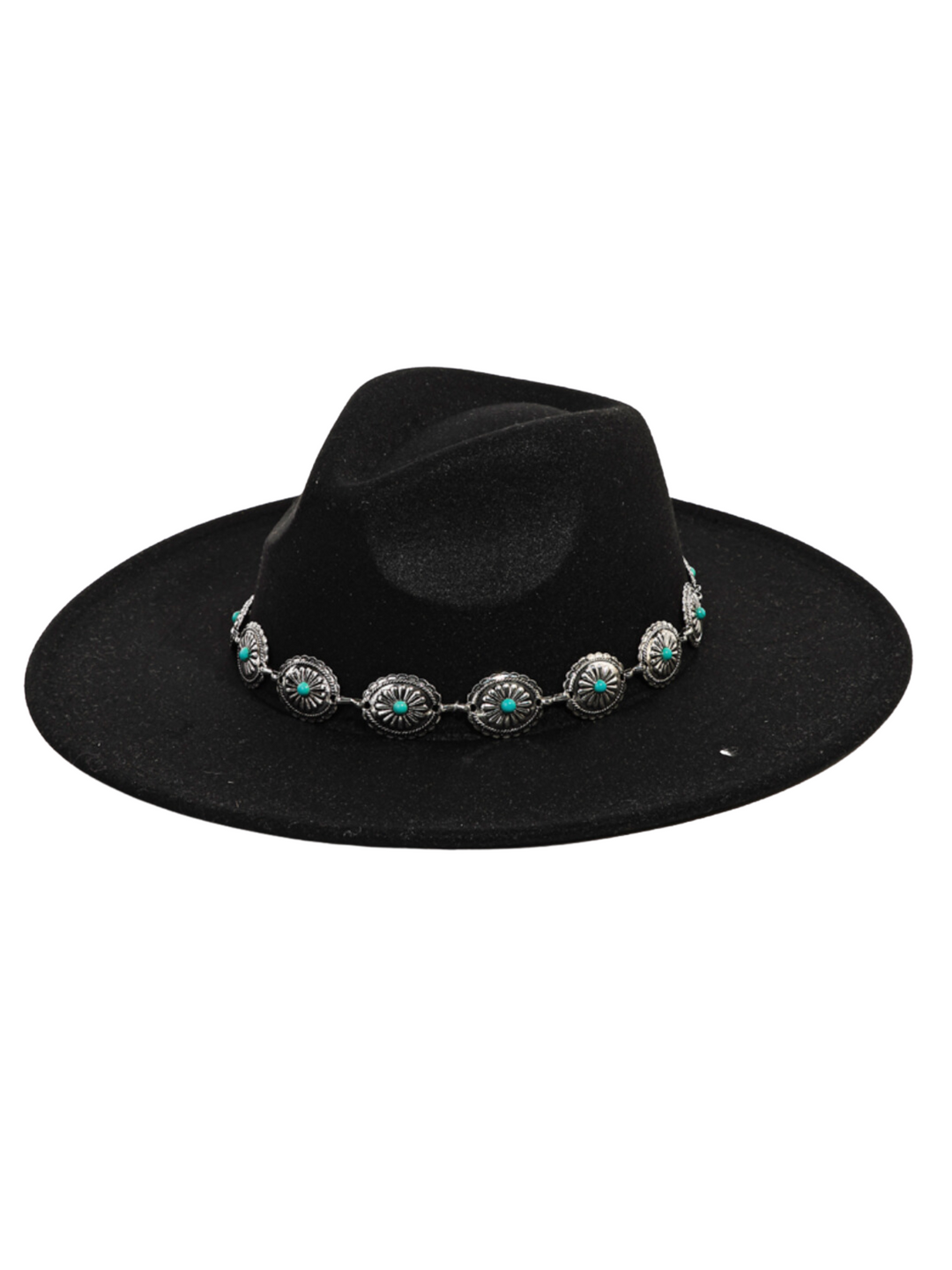 Western Concho Chain Fedora Hat