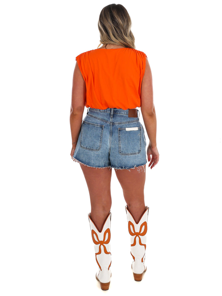 Touchdown Threads Bubble Crop Top