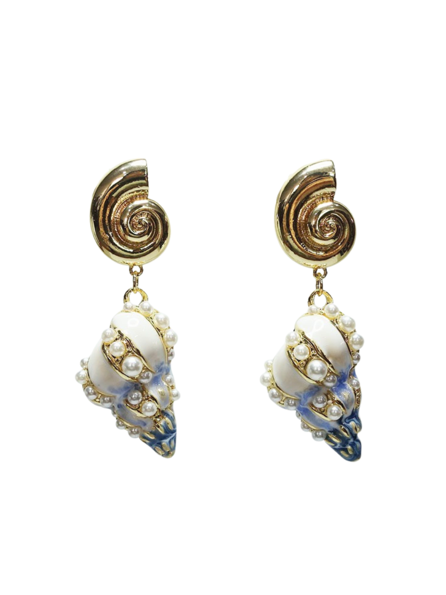Seashore Shell Dangle Earrings