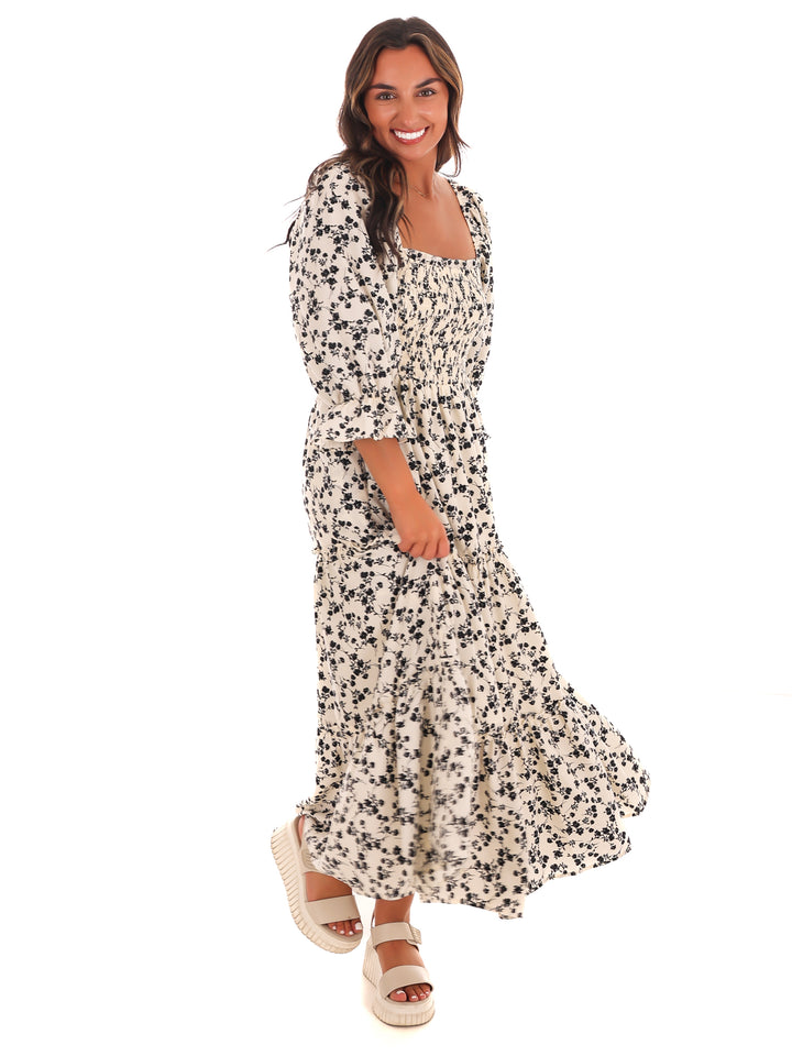 Nice to Know You Floral Midi Dress