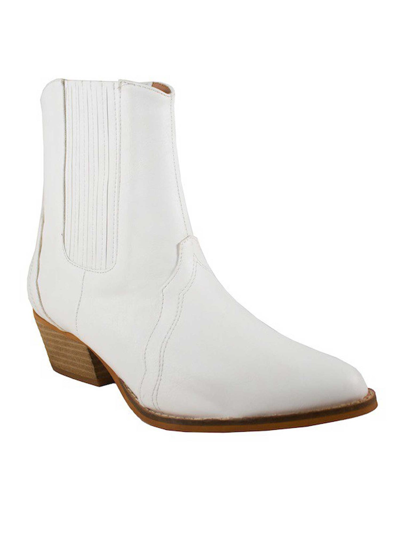 Kaylee Western Ankle Boot • White – The Dirt Road (TDR)