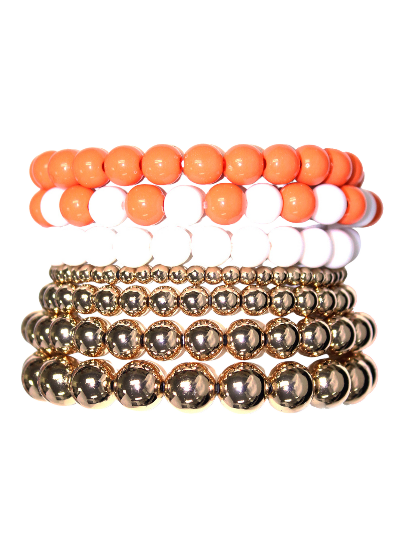 Touchdown Time Beaded Stack Bracelet