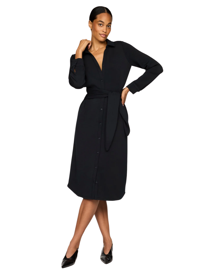 SPANX AirEssentials® Tie-Waist Midi Shirt Dress