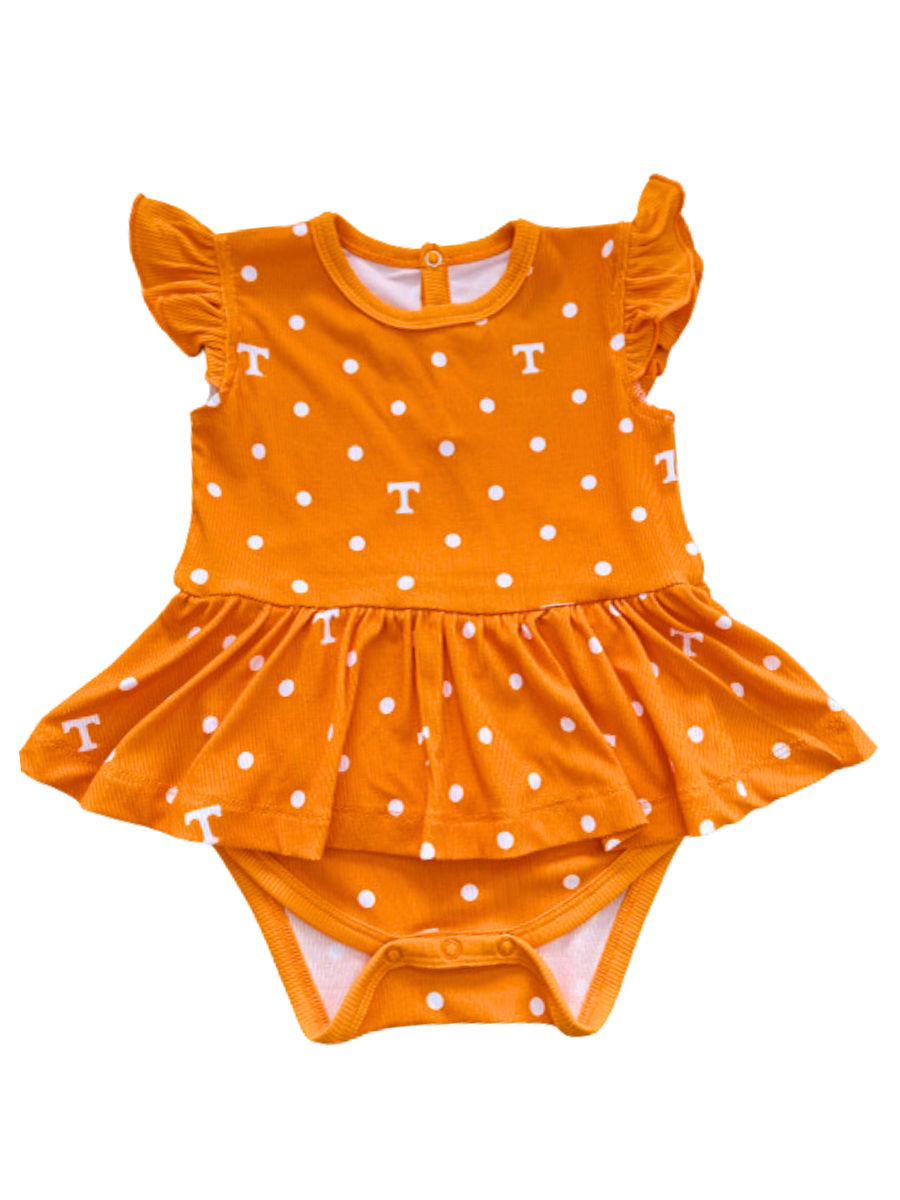 Polka Dot Power T Ruffle Twirl Romper
