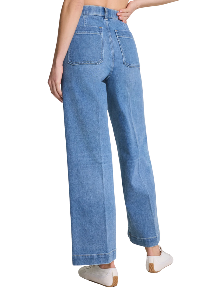 SPANXshape™ Authentic 360 Cropped Wide Leg Jeans with Patch Pockets