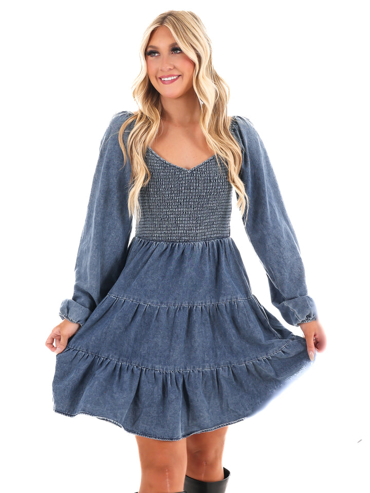 Overtime Denim Mini Dress