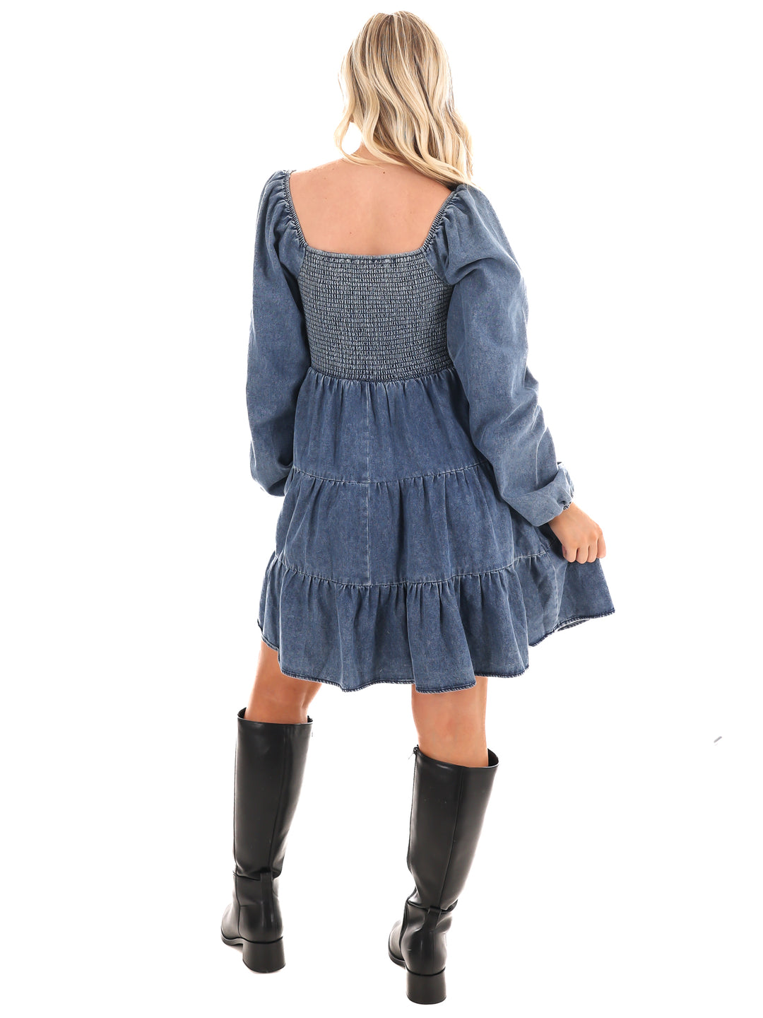 Overtime Denim Mini Dress