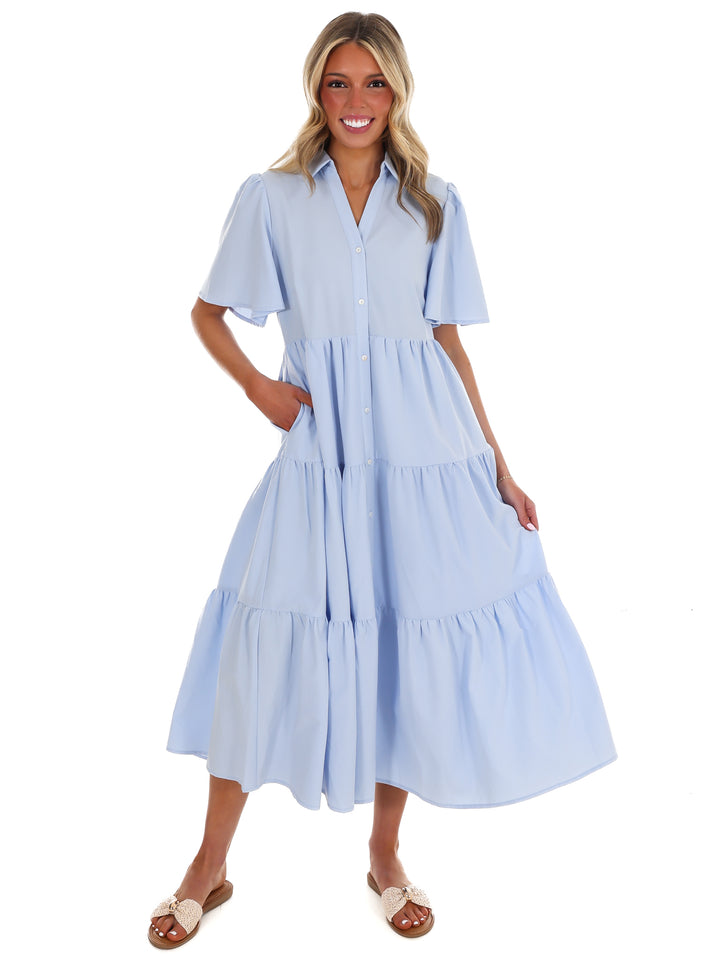 Follow Your Arrow Button Down Midi Dress