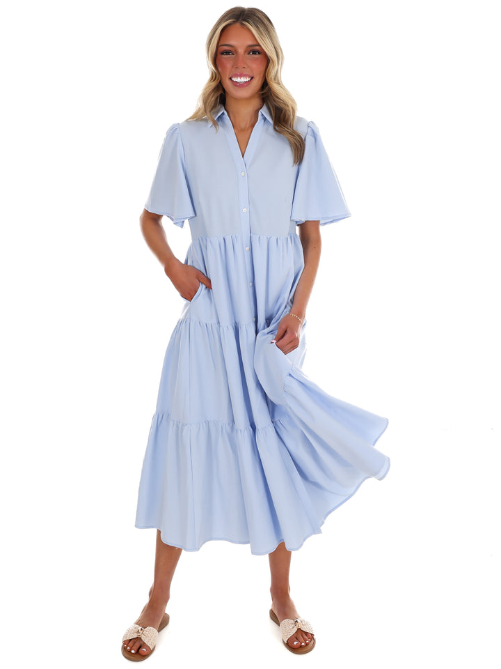 Follow Your Arrow Button Down Midi Dress