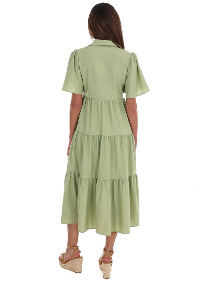 Follow Your Arrow Button Down Midi Dress