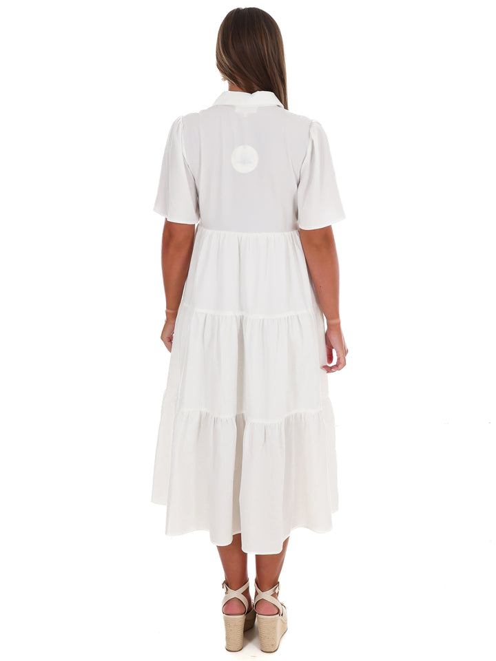 Follow Your Arrow Button Down Midi Dress