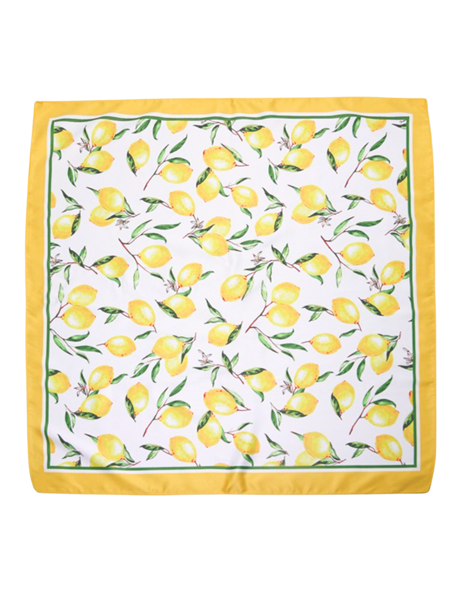Lemon Silky Feel Bandana Scarf