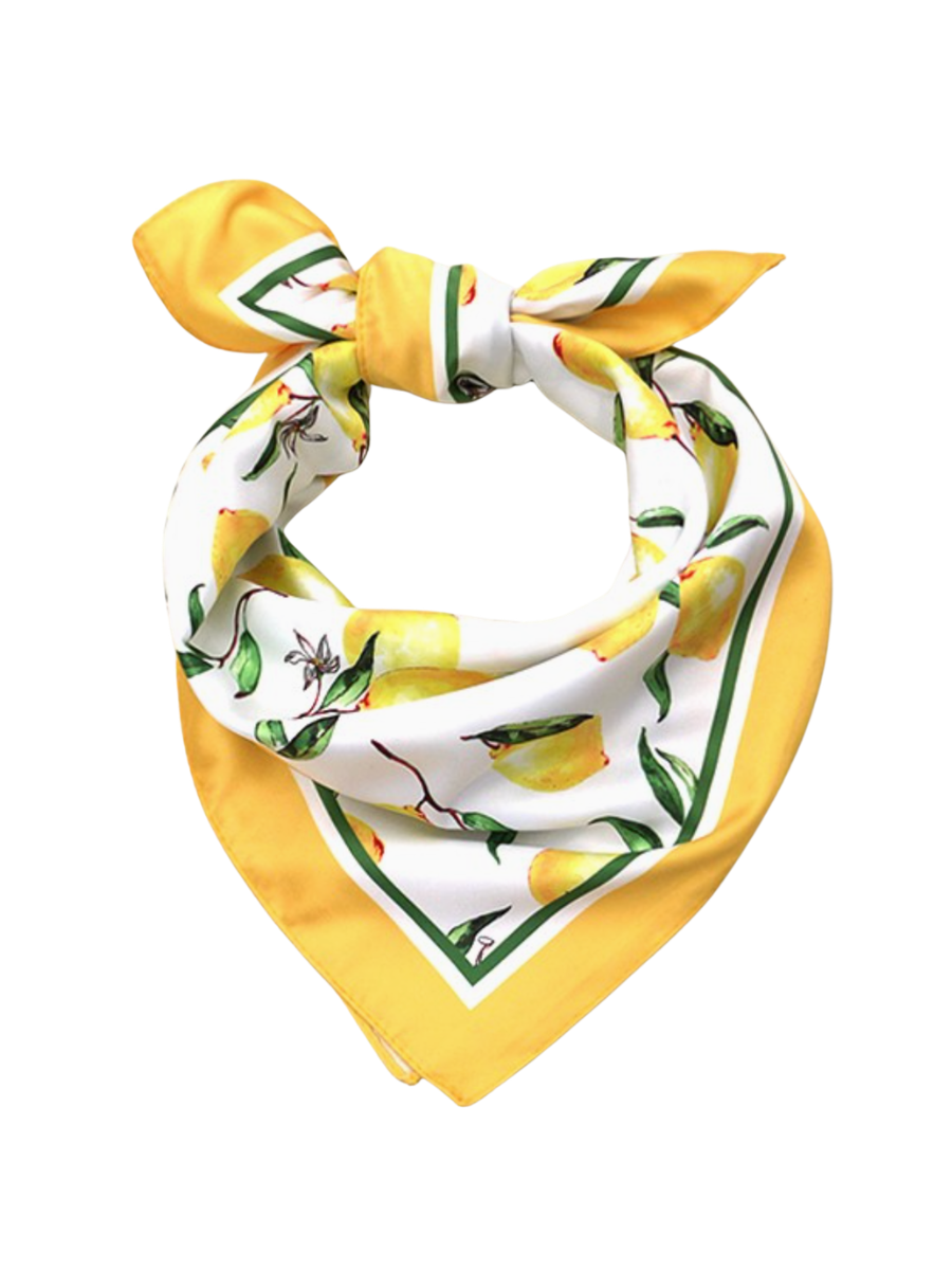 Lemon Silky Feel Bandana Scarf