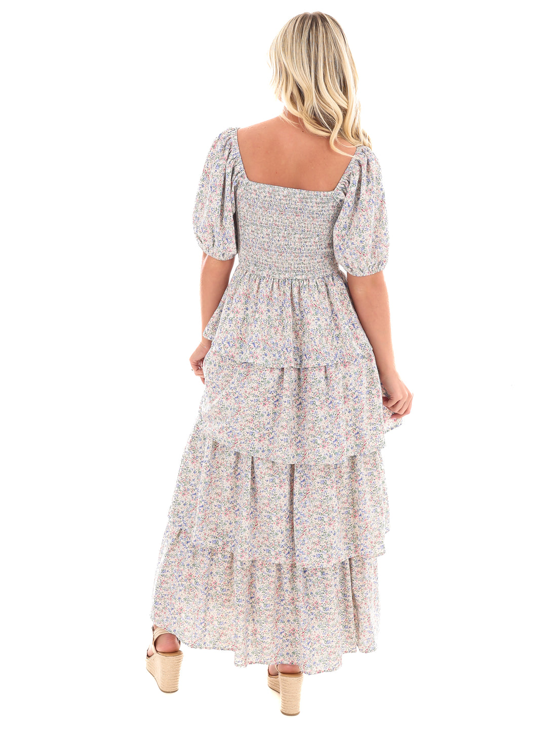 Sunday Funday Floral Ruffle Maxi Dress