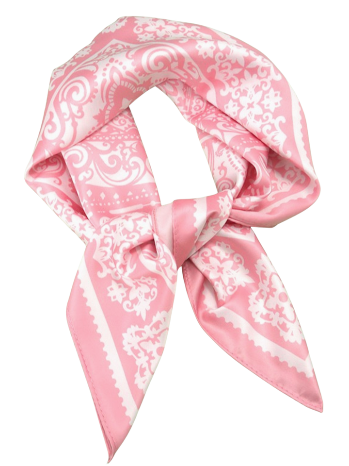 Paisley Pink Silky Feel Bandana Scarf