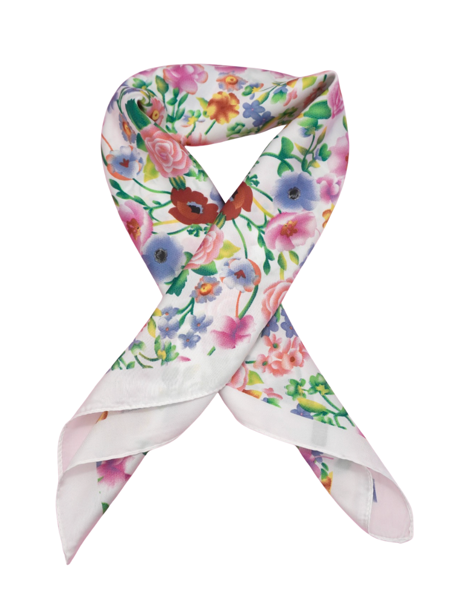 Large Floral Print Bandana Scarf