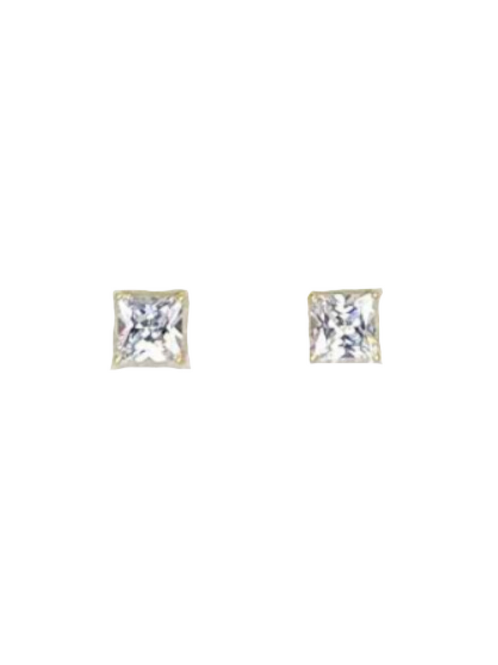 Squared CZ Pave Earrings