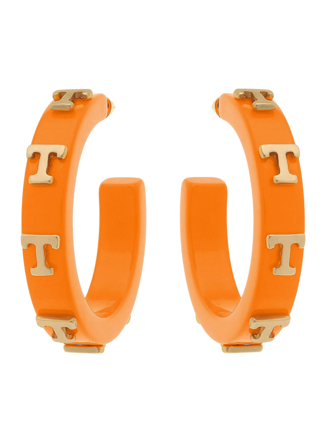 Tennessee Volunteers Resin Logo Hoop Earrings