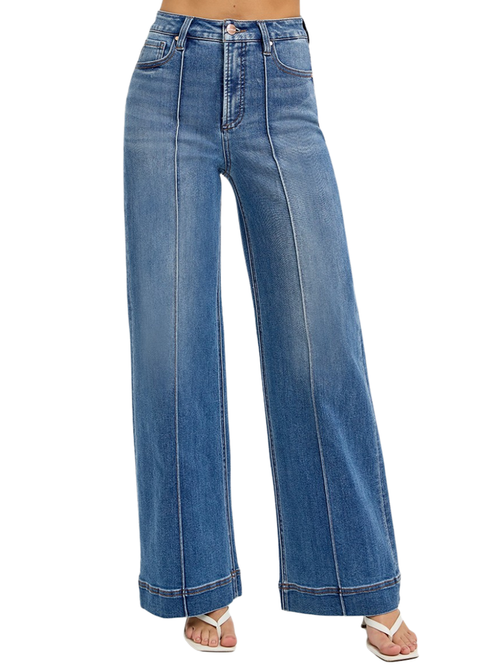 Perfect Fit Tummy Control High Rise Wide Leg Jeans