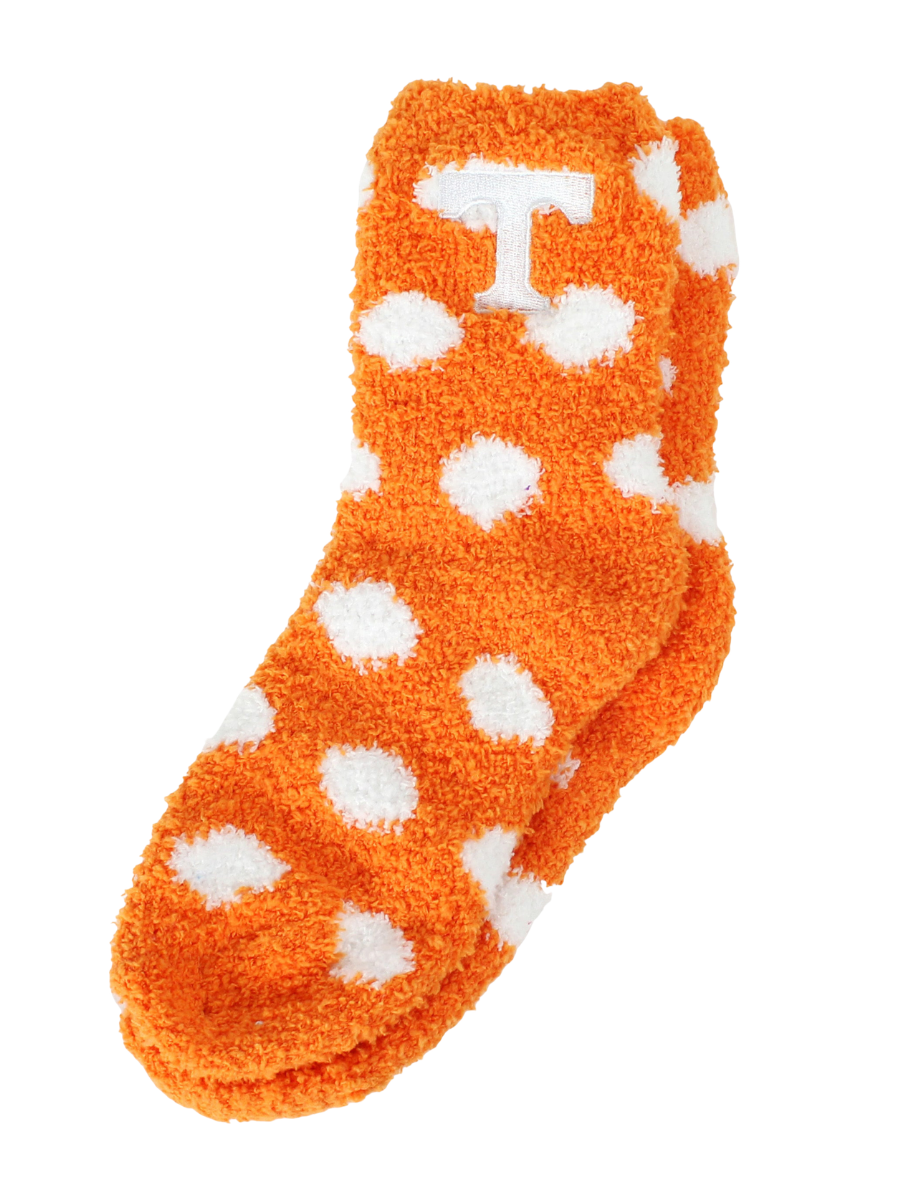 Power T Polka Dot Fuzzy Socks