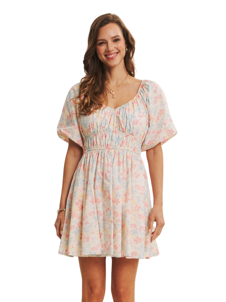 Spring Air Watercolor Mini Dress