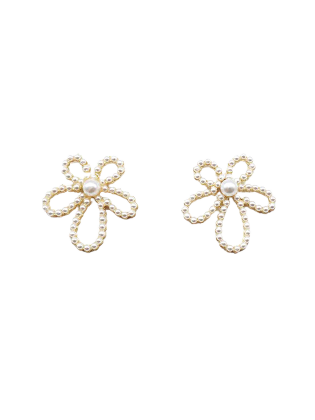 Pearl Flower Post Earring