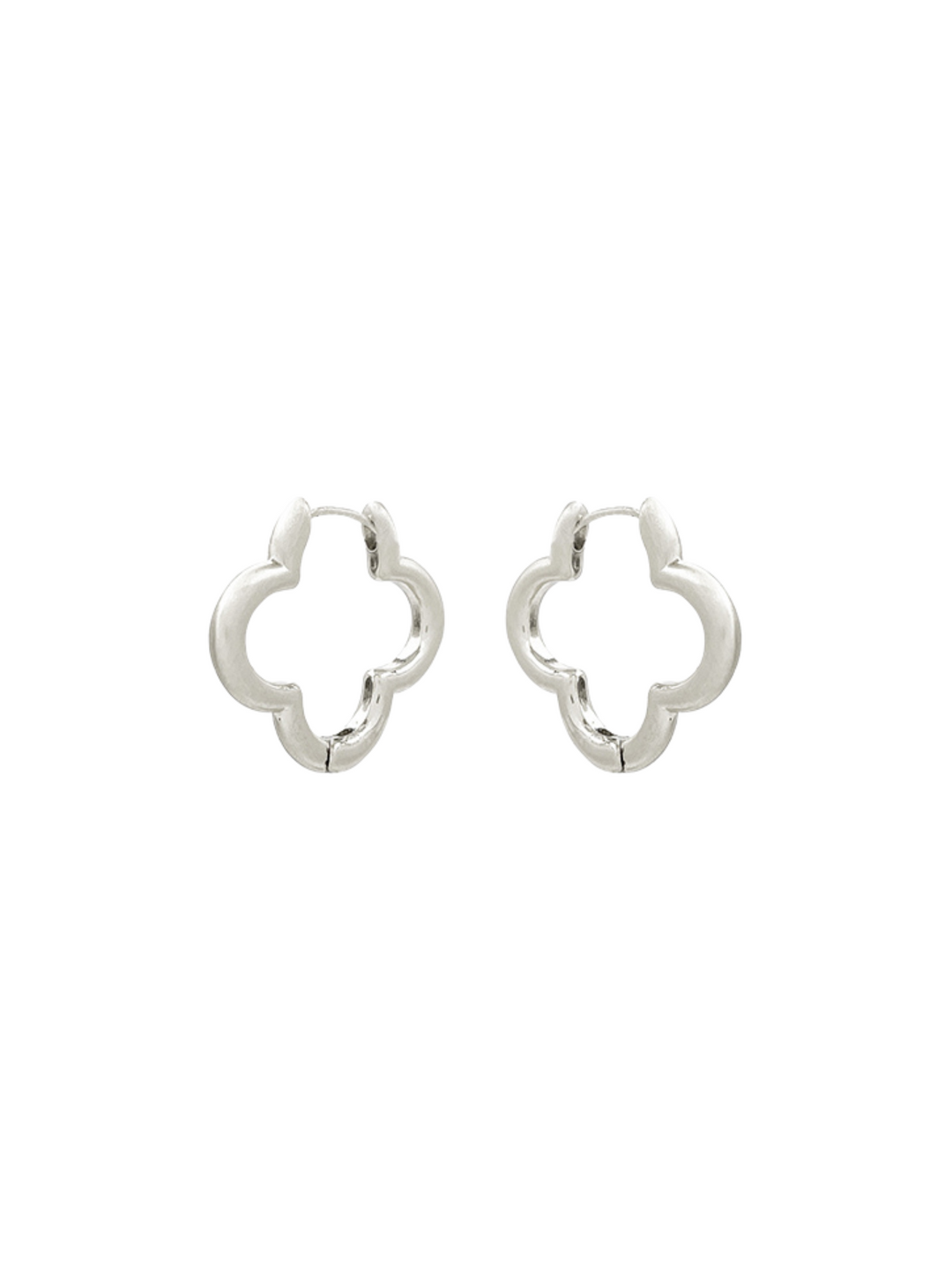 Metal Clover Pin Catch Earring