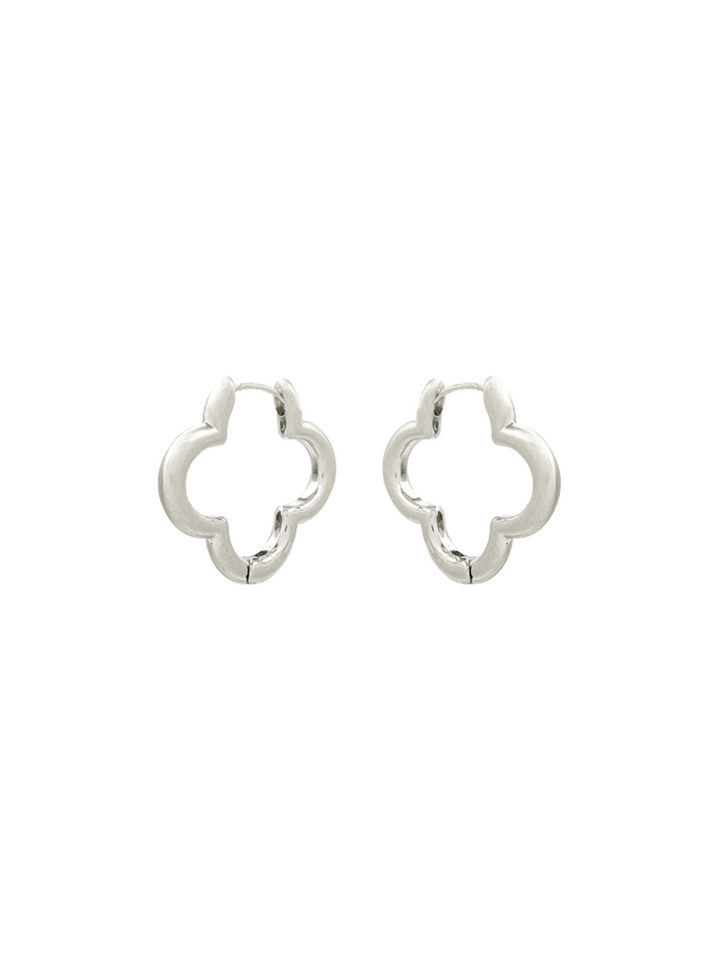 Metal Clover Pin Catch Earring