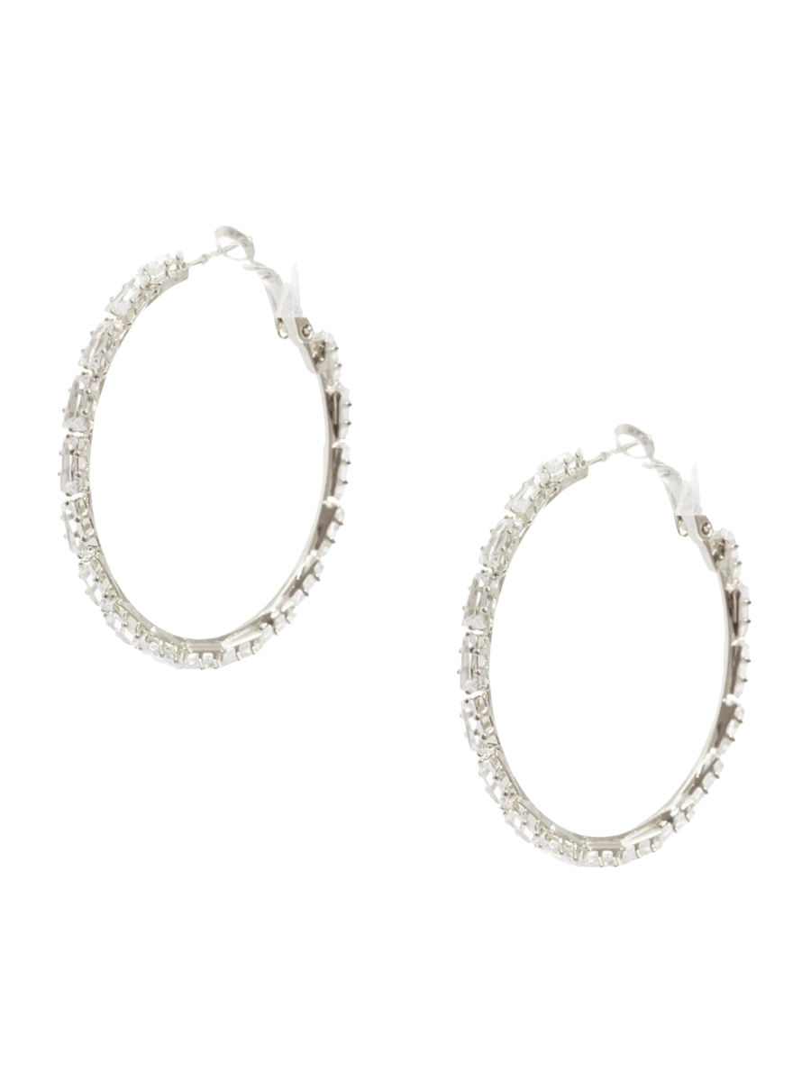 Cubic Zirconia Hoop Earrings