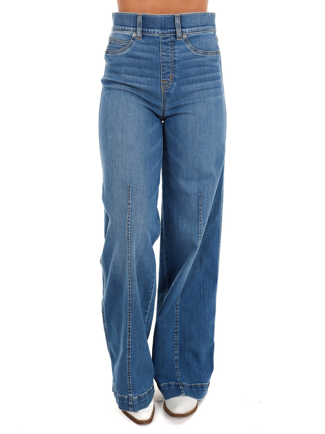 Spanx Seamed Front Wide Leg Jeans