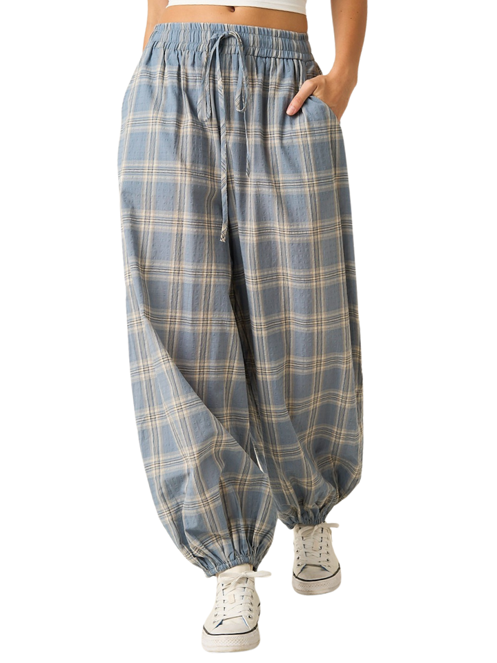 Rustic Retreat Plaid Jogger Pants