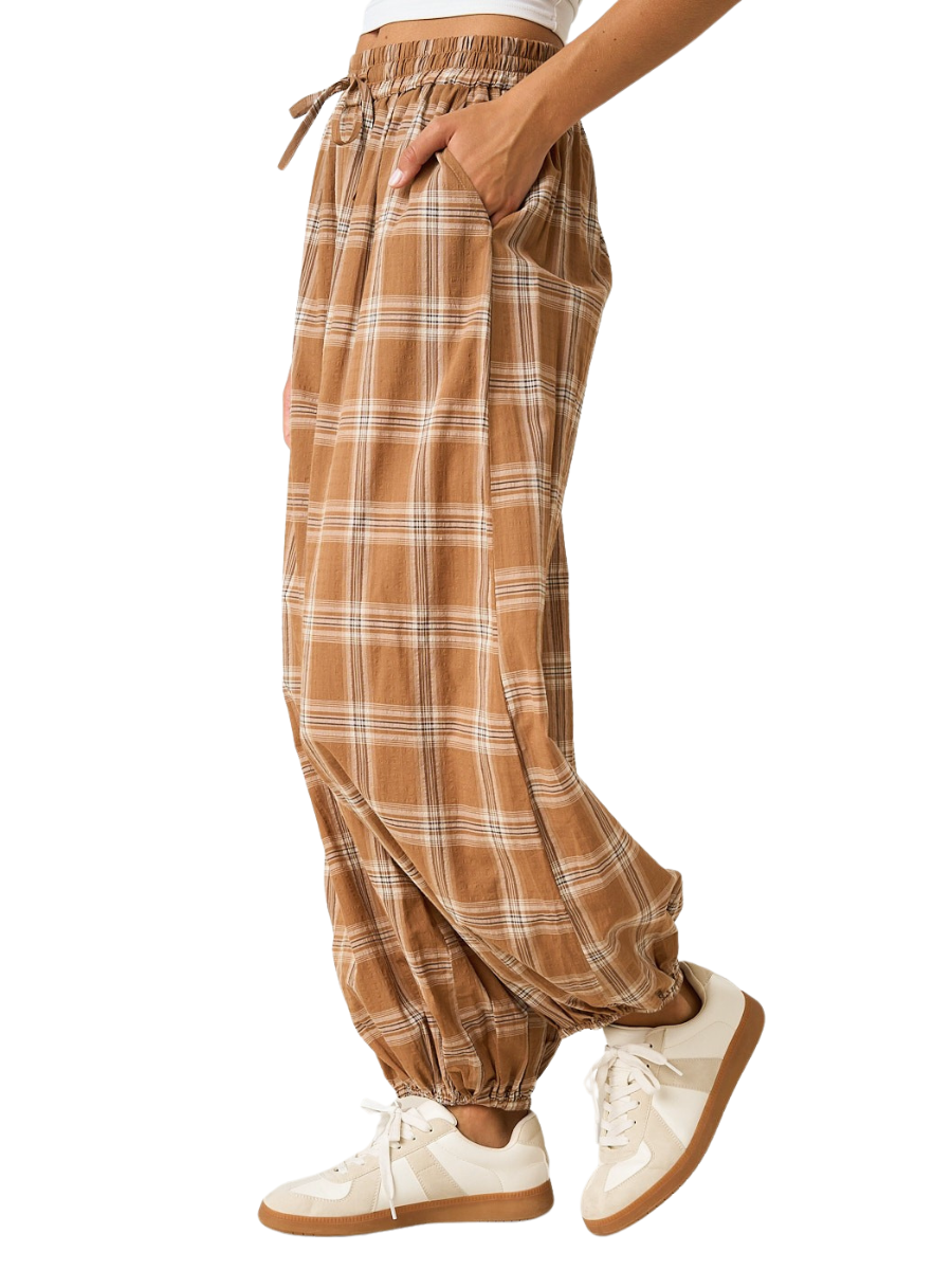 Rustic Retreat Plaid Jogger Pants