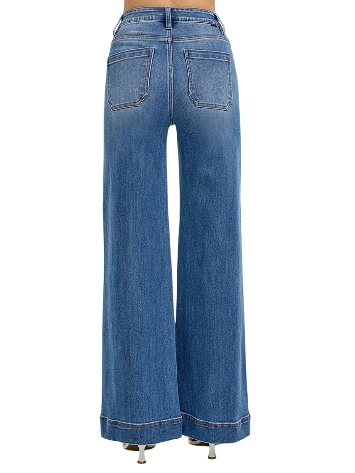 Perfect Fit Tummy Control High Rise Wide Leg Jeans