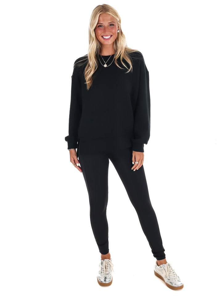 Spanx Brushed AirEssentials Crewneck Top