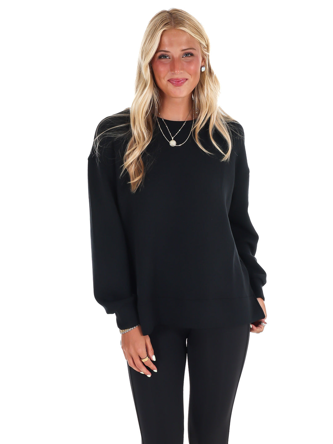 Spanx Brushed AirEssentials Crewneck Top