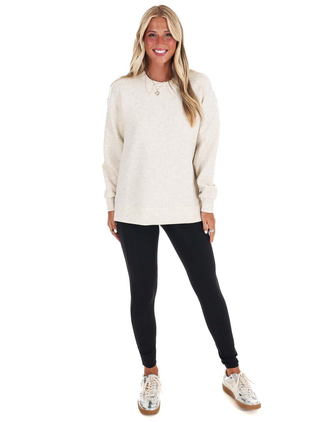 Spanx Brushed AirEssentials Crewneck Top