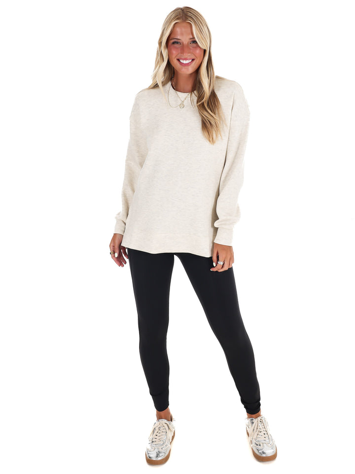 Spanx Brushed AirEssentials Crewneck Top