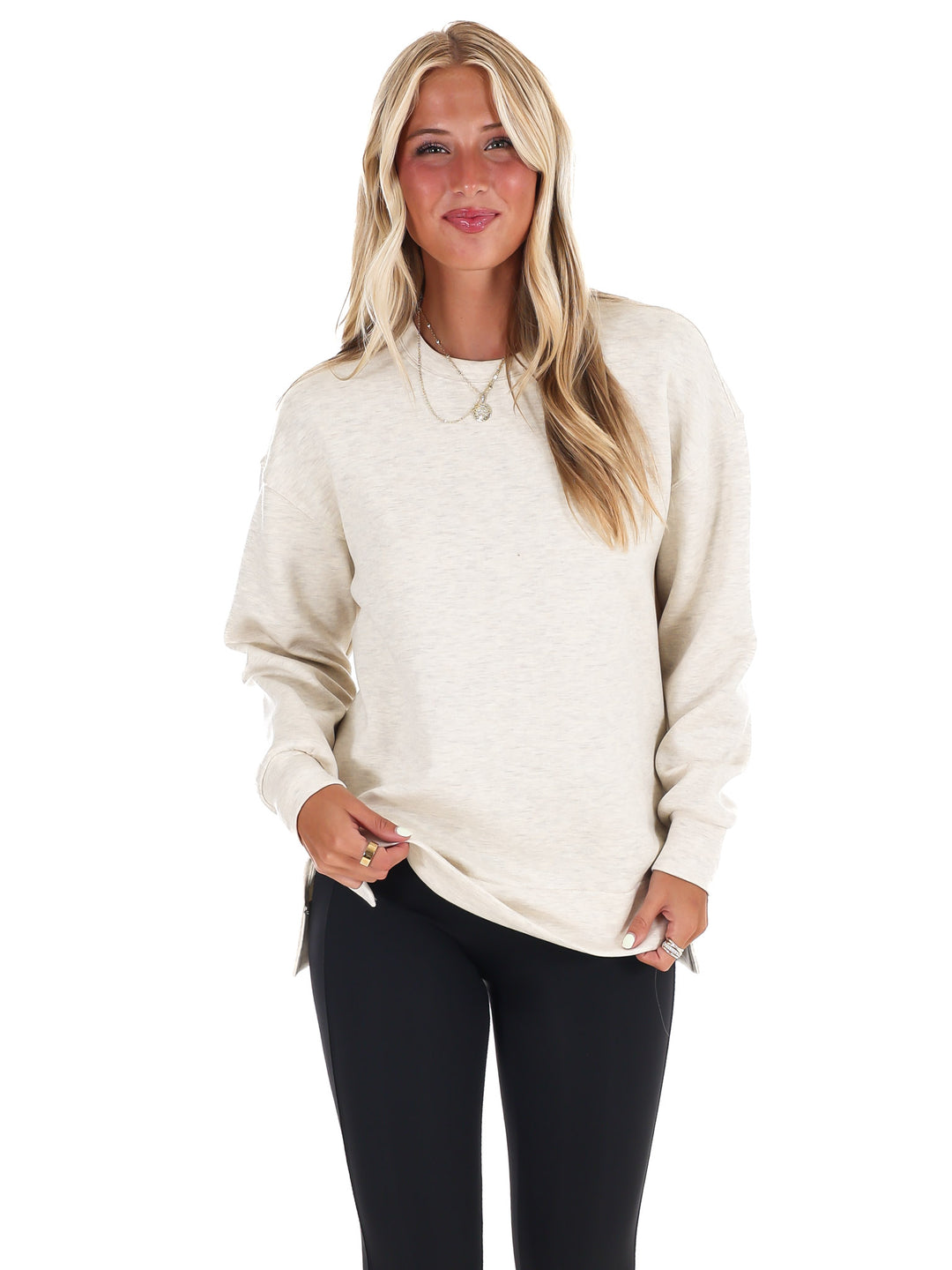 Spanx Brushed AirEssentials Crewneck Top