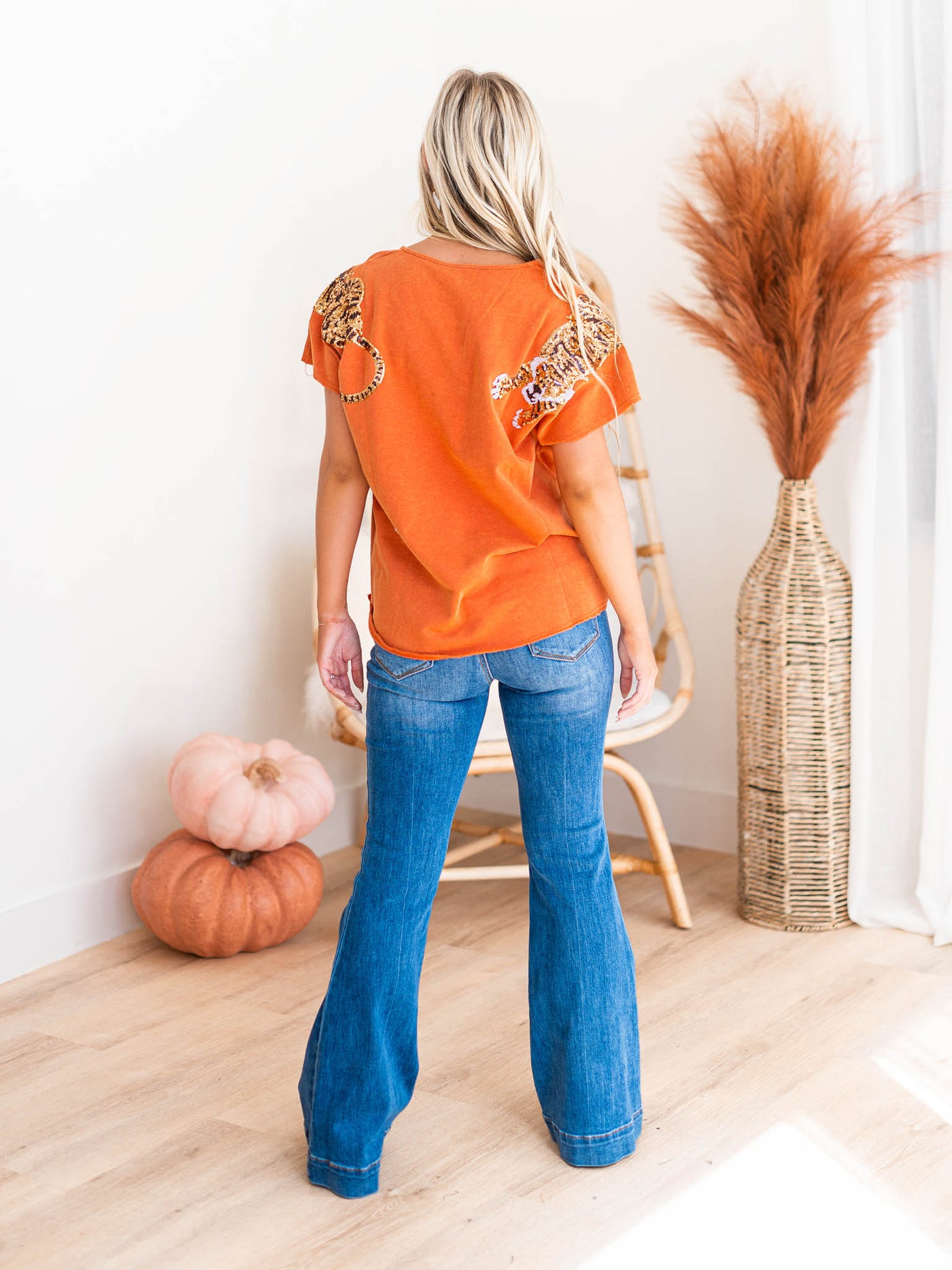 Tiger Sequin Patch Tee