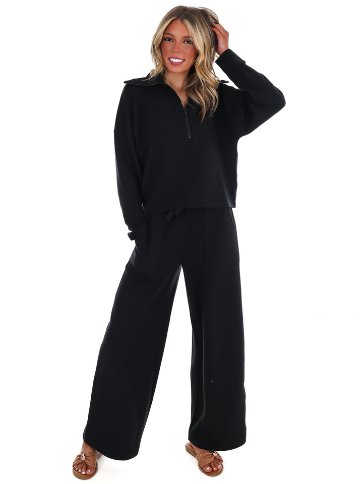 Spanx AirEssentials French Rib Half Zip Pullover