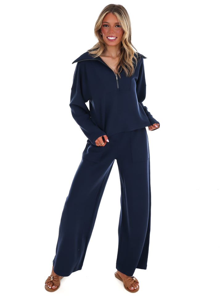 Spanx AirEssentials French Rib Half Zip Pullover