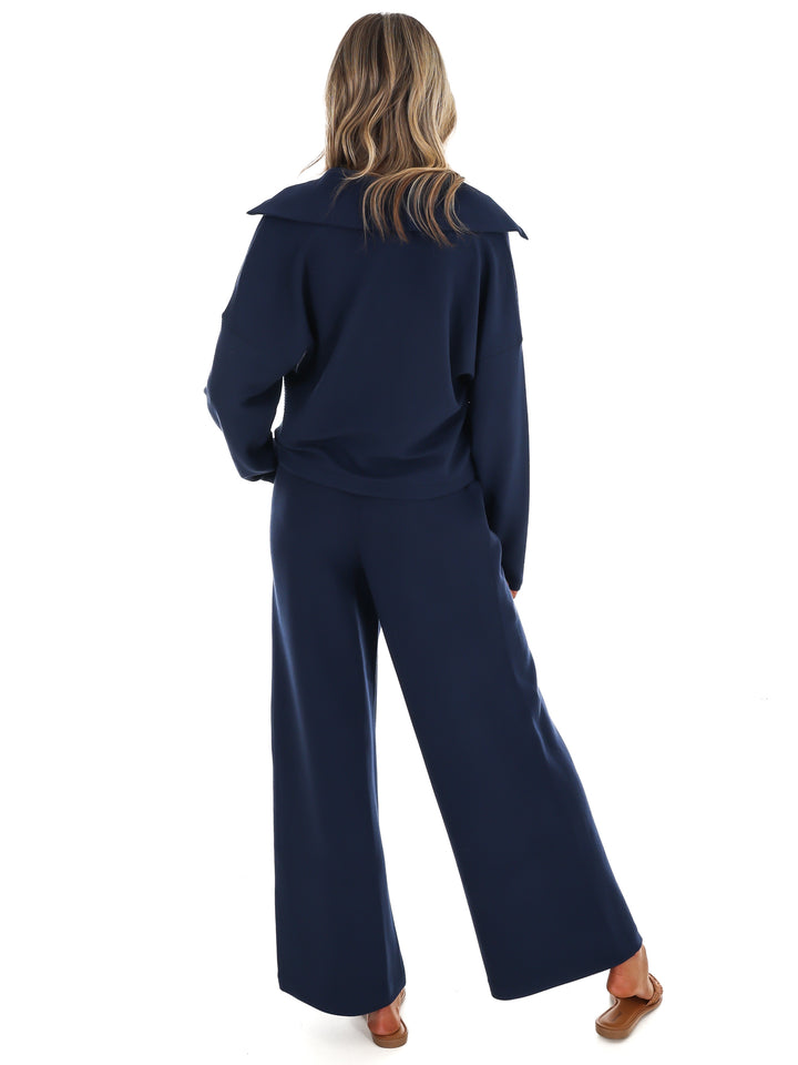 Spanx AirEssentials French Rib Half Zip Pullover