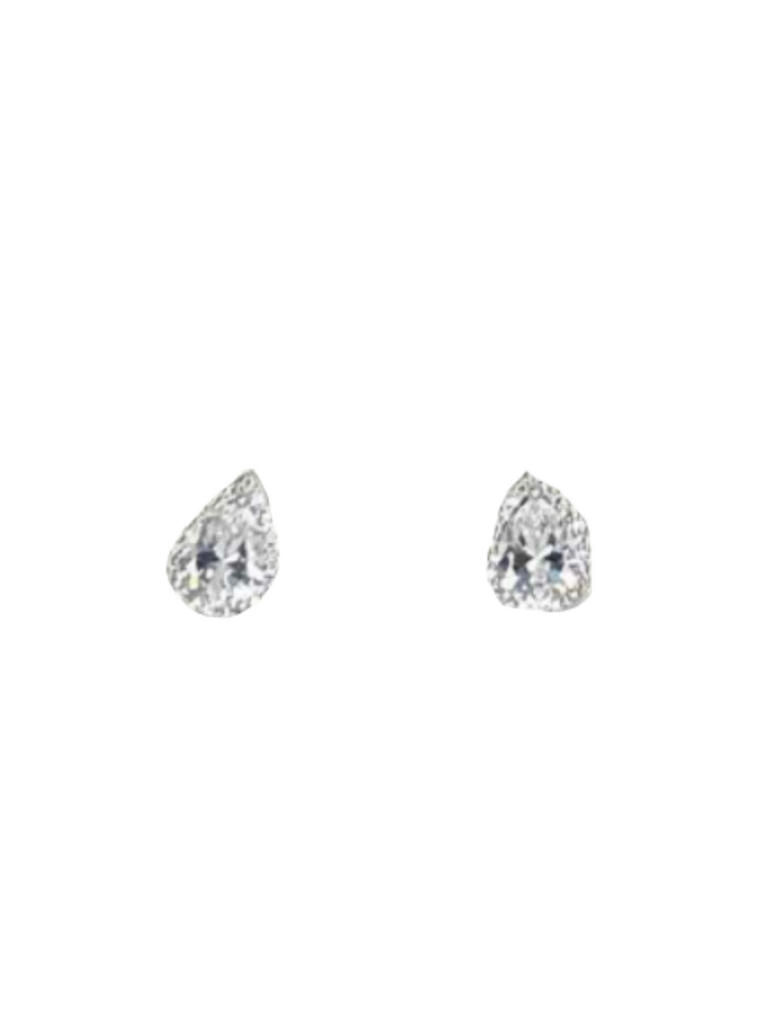 Tear Drop CZ Pave Earrings