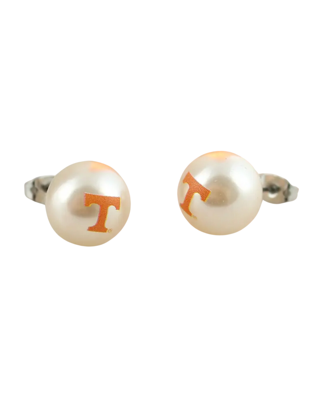 Tennessee Logo Pearl Stud Earrings