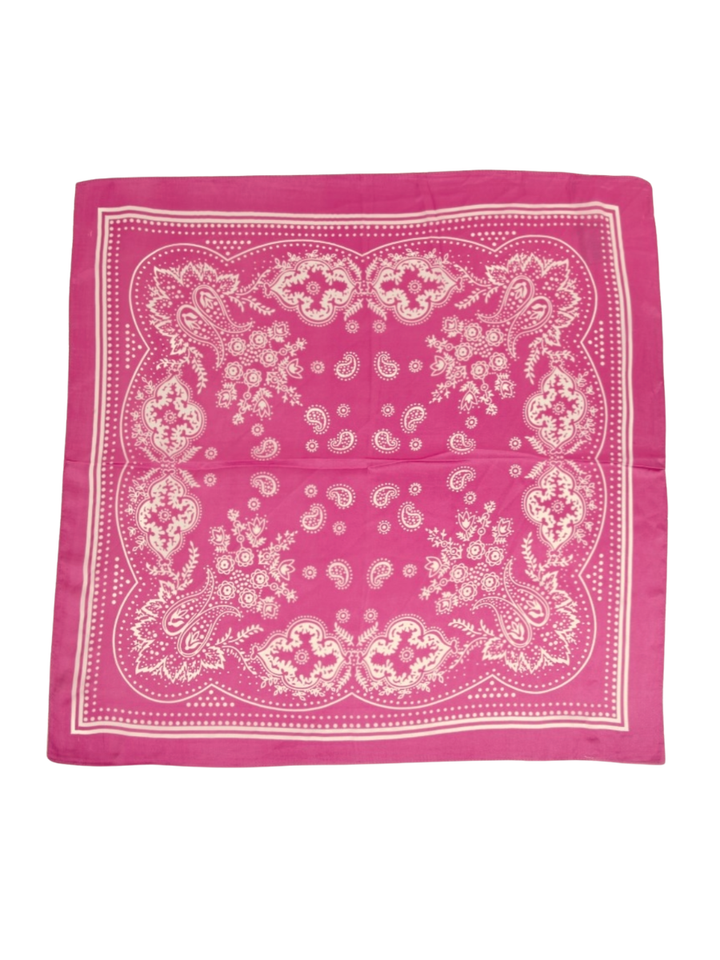 Light Paisley Design Square Bandana Scarf