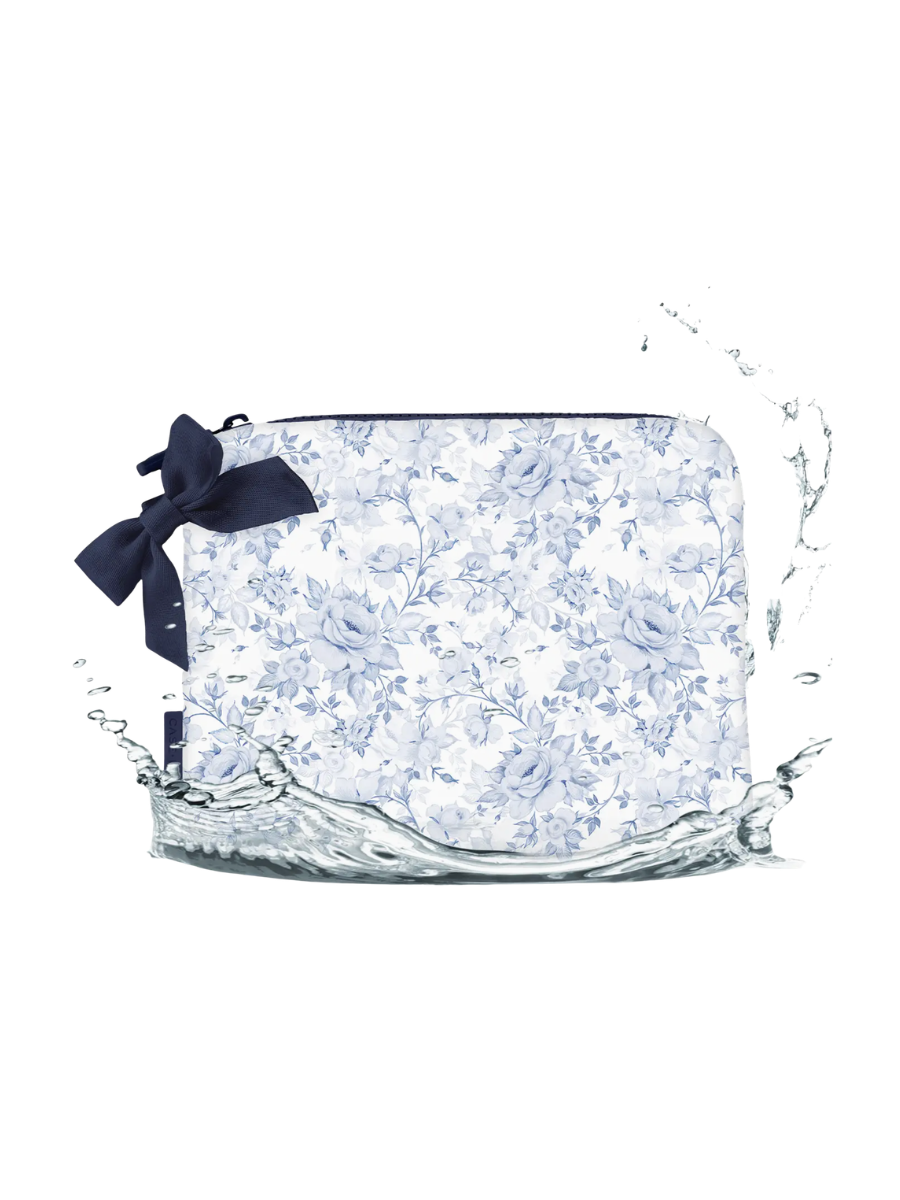 Case-Mate Something Navy Bow Crinkle Makeup Bag
