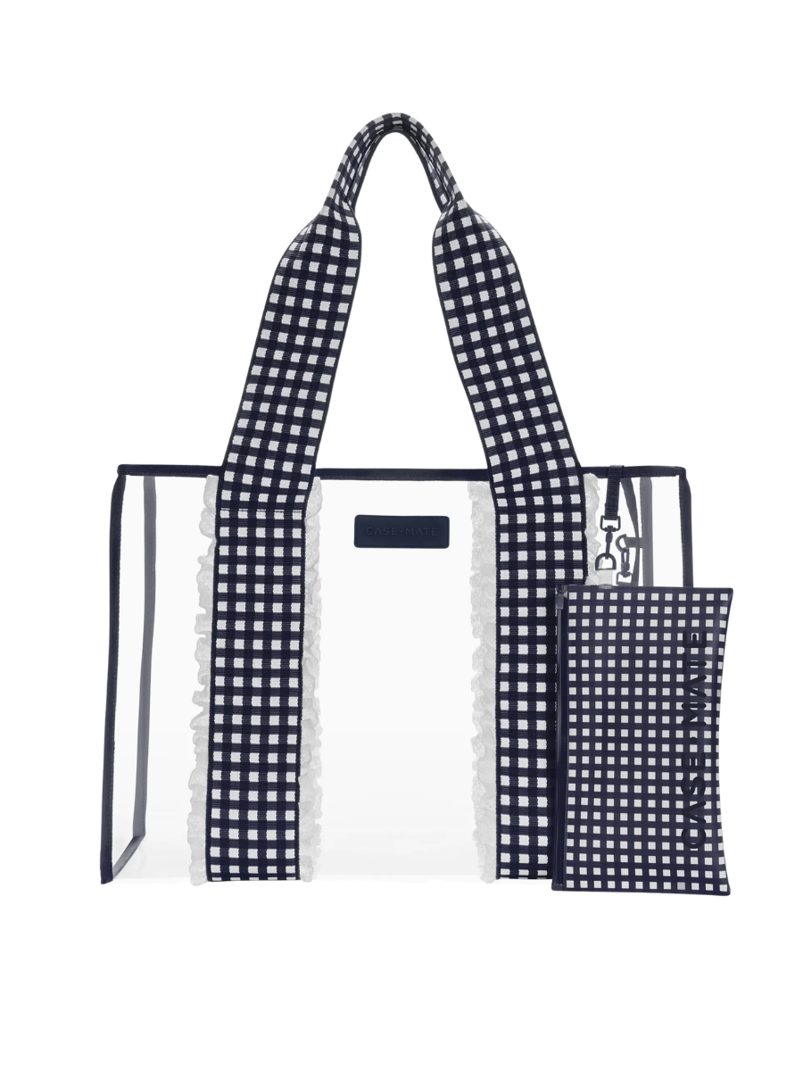Case-Mate Navy Gingham Jelly Tote Bag