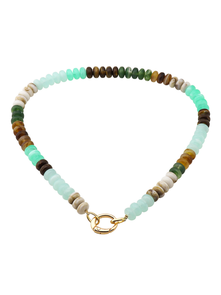 Multi Beaded Charm Necklace